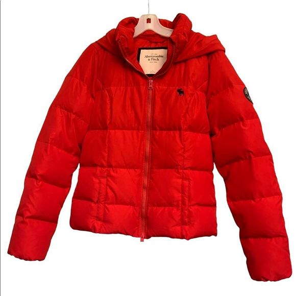 Abercrombie & Fitch Jackets & Blazers - Women’s Red Abercrombie & Fitch Down Puffer Jacket Size L